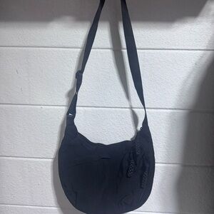 SHEIN Black Crescent Shoulder Bag with Adjustable Strap